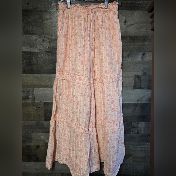 Free People Emmaline Wide Leg Tiered Floral Pants - Picture 5 of 8